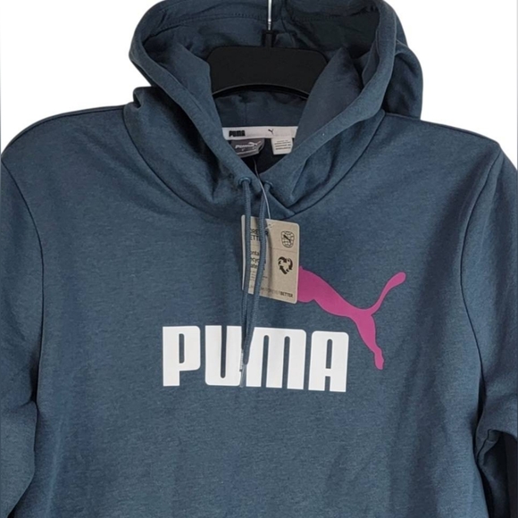 $50 Puma Womens Essential Logo-Front Fleece Hoodie - Picture 6 of 9
